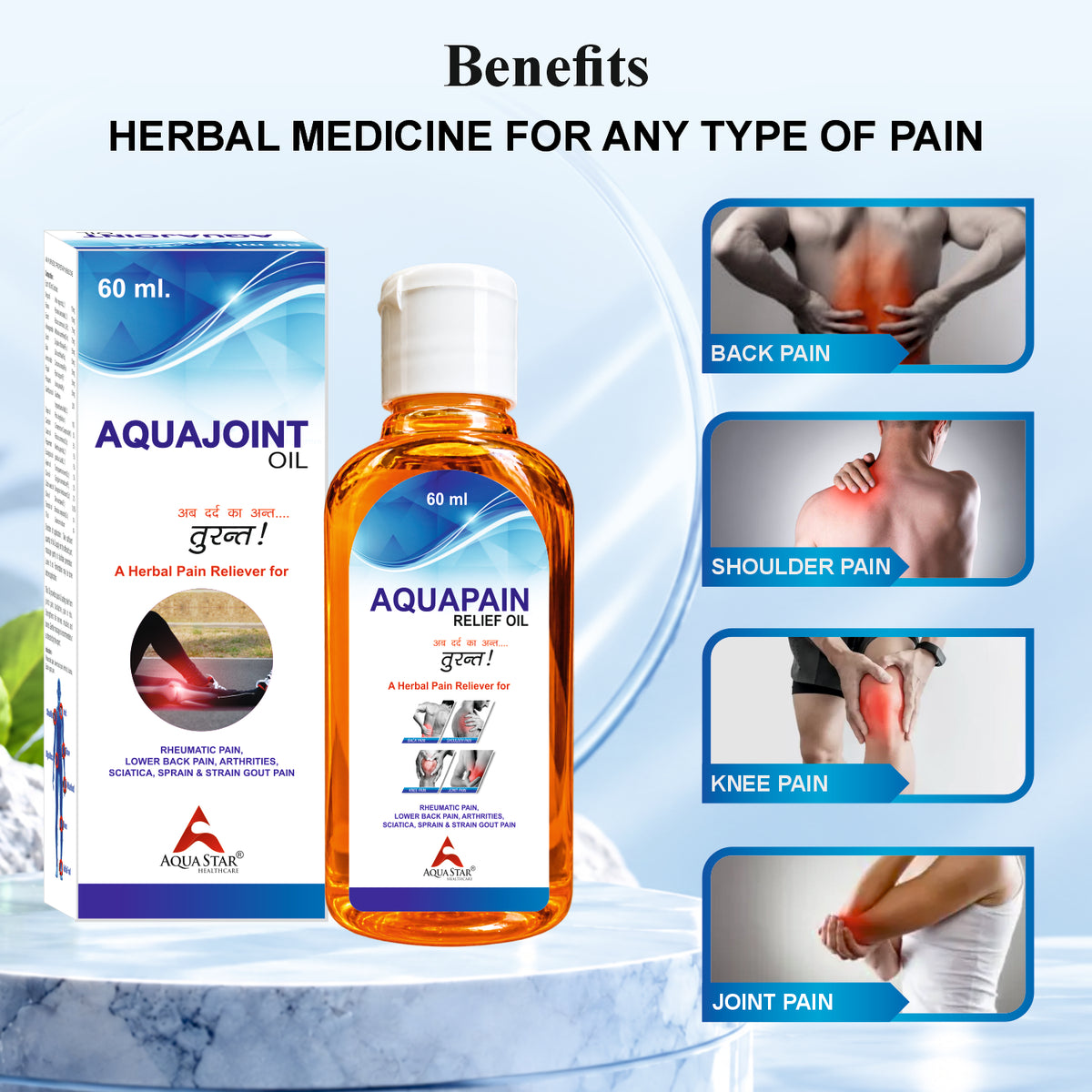 Aqua Joint Oil 60 ml – Ayurvedic Herbal Pain Relief Massage Oil
