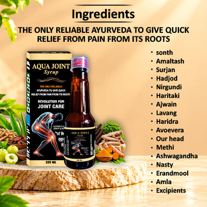 Aqua Joint Ayurvedic Syrup 225 ml | Herbal Joint Care Formula | HIA