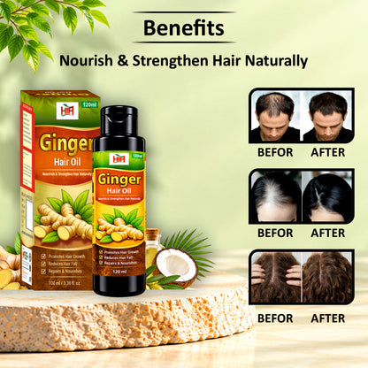 Ginger Hair Oil 120 ml | Herbal Hair Nourishment & Care | Haridwar International Ayurveda