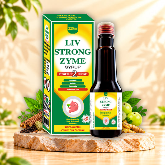 LIV STRONG ZYME Syrup 225 ml | Herbal Liver & Digestive Wellness Syrup
