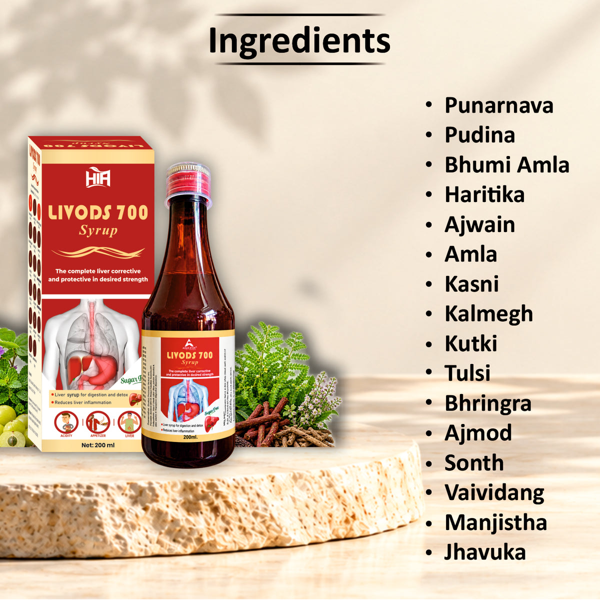 Livods 700 Ayurvedic Herbal Syrup 200 ml | Herbal Wellness Formula | HIA