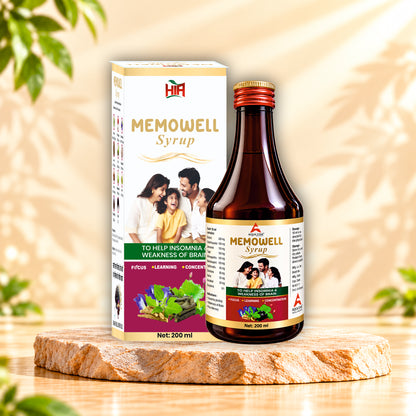 Memowell Syrup 200 ml – Ayurvedic Herbal Brain Wellness Syrup