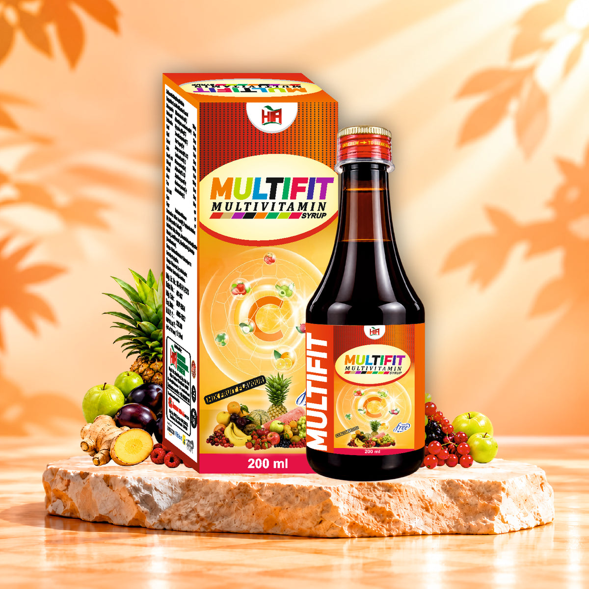 MULTIFIT Multivitamin Syrup 200 ml | Herbal Wellness Syrup