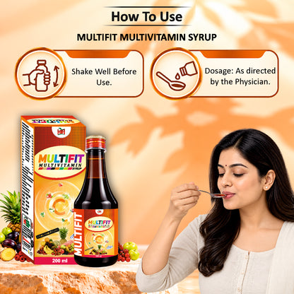 MULTIFIT Multivitamin Syrup 200 ml | Herbal Wellness Syrup