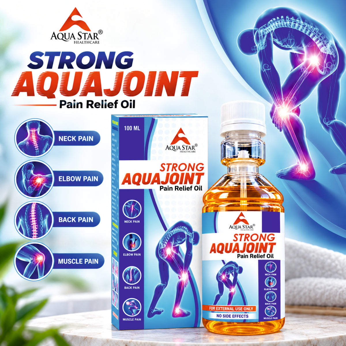 Aqua Star Strong AquaJoint Pain Relief Oil